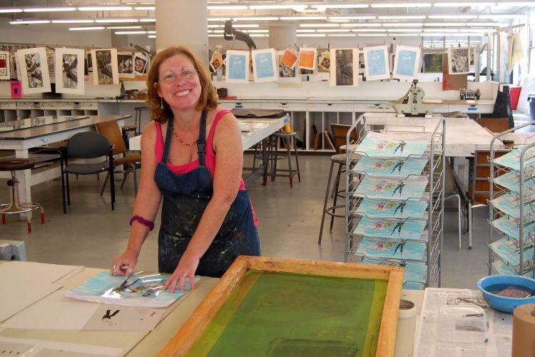 Lisa Hamilton in PAFA's Print Shop