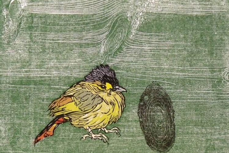 Dan Miller, The Rare One, Woodblock Print