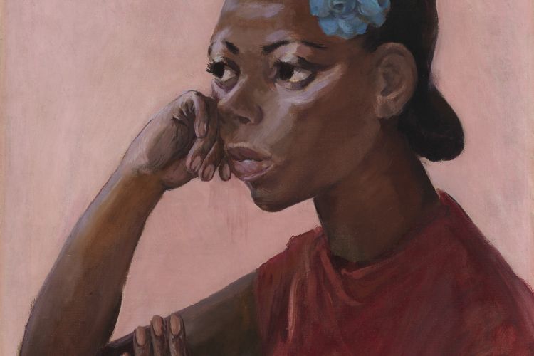 Laura Wheeler Waring, The Study of a Student, c. 1940, Gift of Dr. Constance E. Clayton in loving memory of her mother Mrs. Williabell Clayton, 2019.3.69 