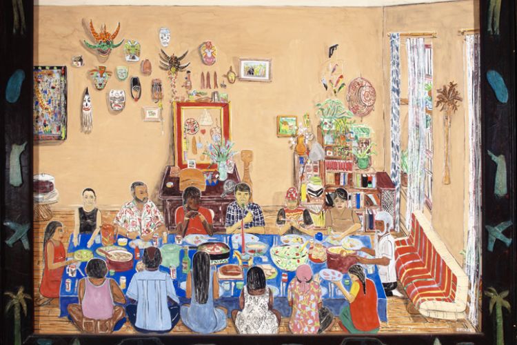 A Farwell Feast… painting by Willie Birch, 1988