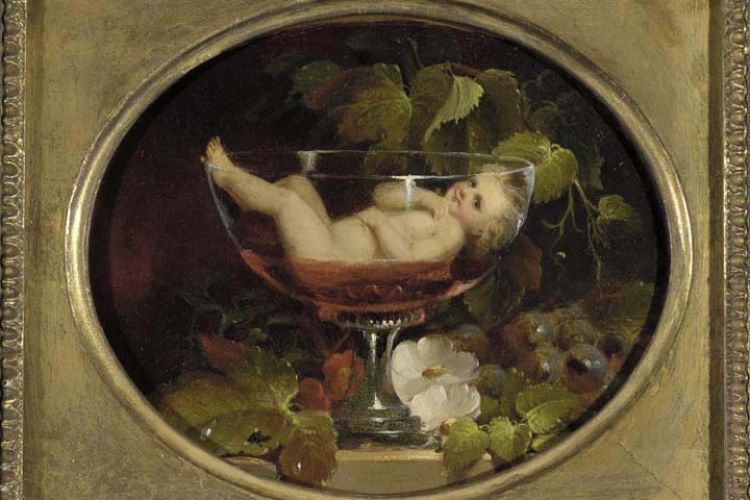 Cupid in Wine Glass, Abraham Woodside, n.d.