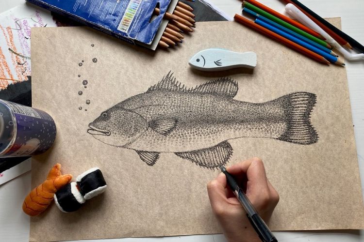 ball pen artwork example