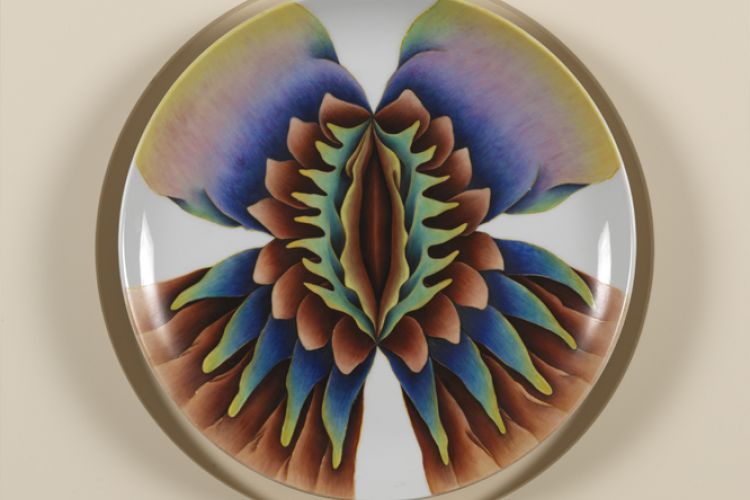 Untitled [(test plate) from the Dinner Party, 1976] Judy Chicago.Art by Women Collection, Gift of Linda Lee Alter