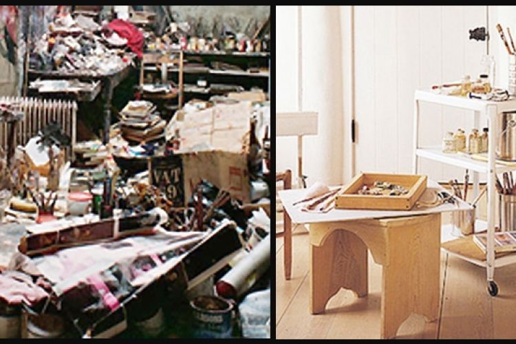 From messy studio to functioning.