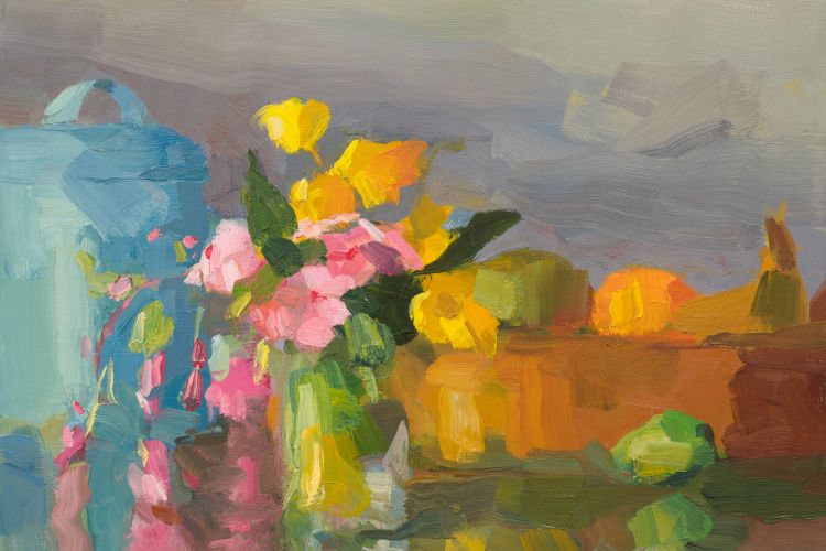 Christine Lafuente, Periwinkle and Yellow Trumpets