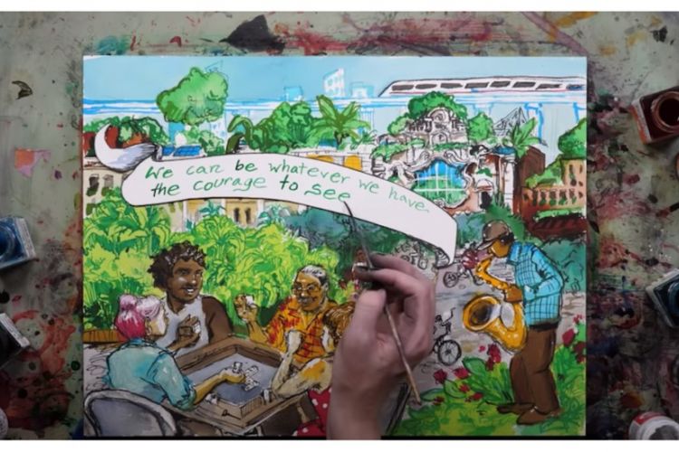 View from the Future Still from "A Message from the Future with Alexandria Ocasio-Cortez" (2019).