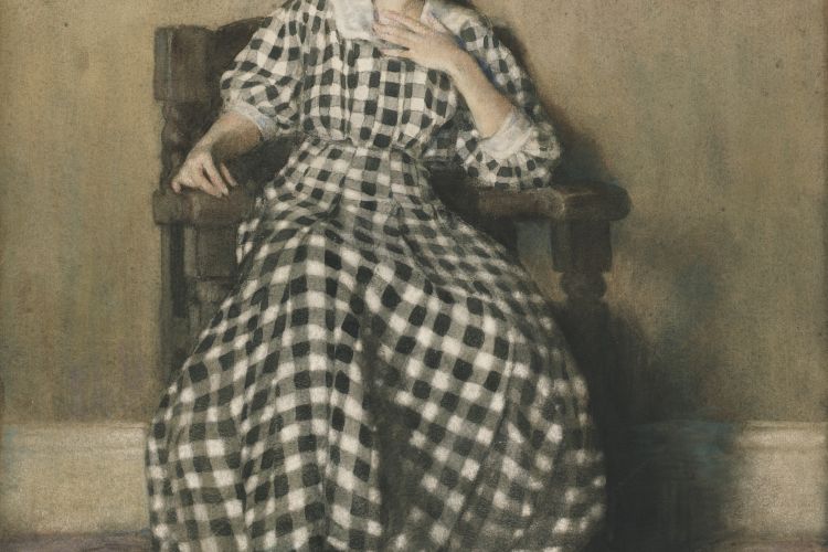Hilda Belcher (American, 1881–1963),The Checkered Dress (Portrait of O'Keeffe), 1907