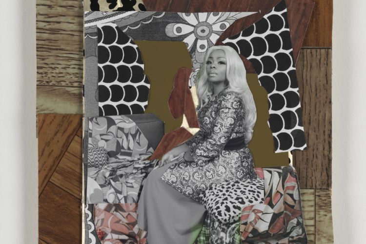 Study for "Din avec la main dans le miroir" Mickalene Thomas, 2008