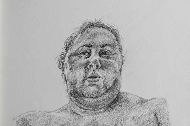 Hayden Stern, Self Portrait. Graphite, 2021.