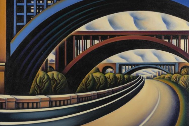 Harlem River Bridges II by Bascove