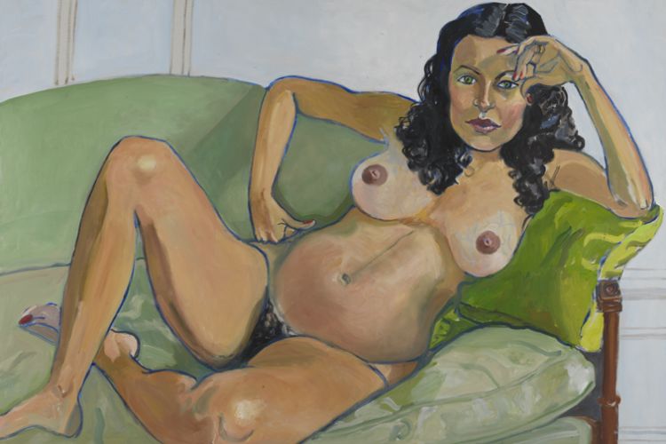 Image of Claudia Bach Pregnant by Alice Neel