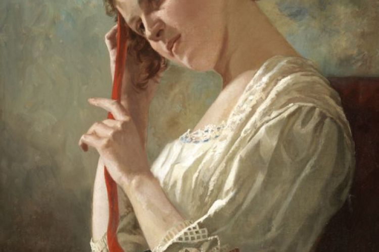 Painting called "Study" by Emily Sartain