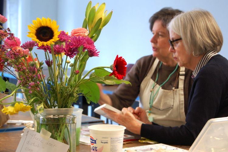 Linda Gist and Student