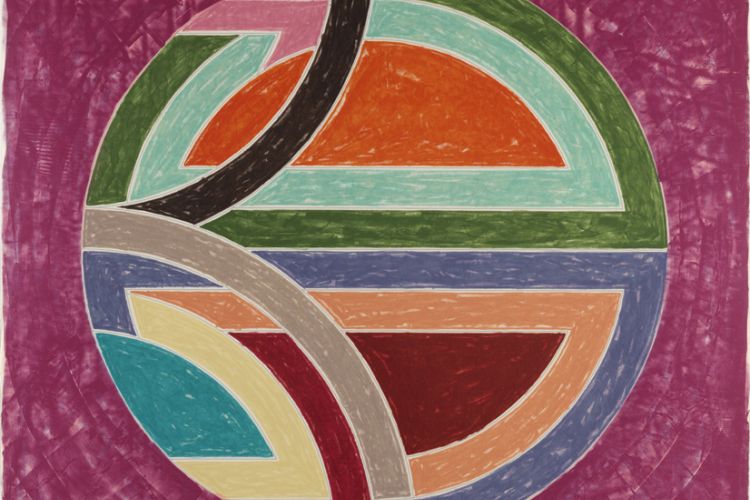 Frank Stella geometric print,  Sinjerli Variation Squared with Colored Ground I