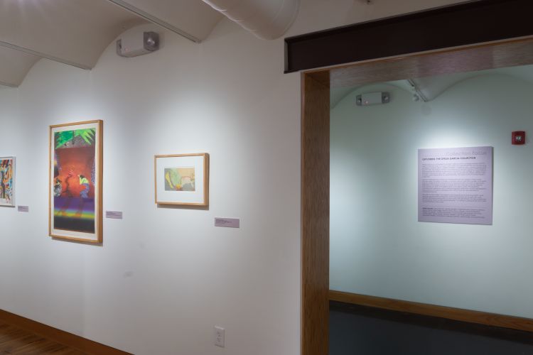 gallery with small works on paper