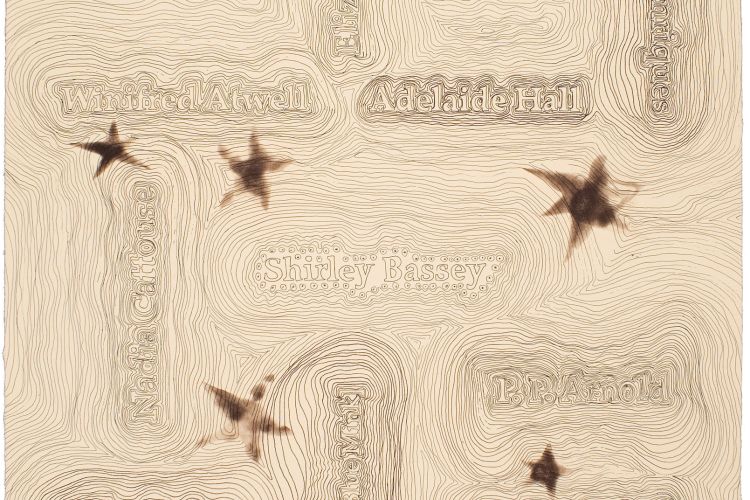 Sonia Boyce (British, b. 1962)  1930s to 1960s, 2007  Soft ground, hard ground etching and spit bite aquatint on paper  30 x 20 inches 