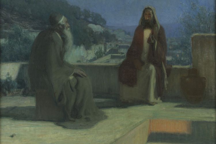 "Nicodemus" by Henry O. Tanner, oil on canvas