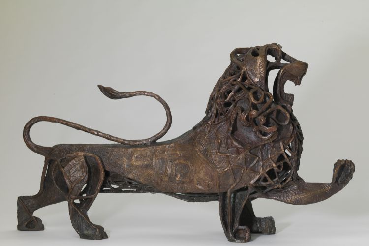 John Rhoden's sculpture Three Headed Lion