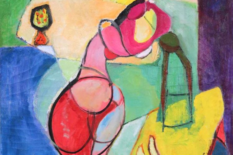 Peter Miller's painting Abstract Figure and Tabletop Still Life