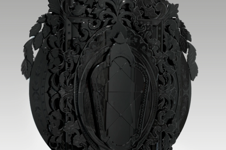 Fred Wilson, I Saw Othello's Visage in His Mind, 2013, Murano glass and wood, 64 in. × 51 1⁄2 in. × 7 in. (162.6 × 130.8 × 17.8 cm) irreg., Smithsonian American Art Museum, Museum purchase through the Luisita L. and Franz H. Denghausen Endowment, 2019.8, © 2013, Fred Wilson 