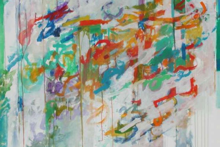 Kassem Amoudi, First Love, acrylic on canvas.