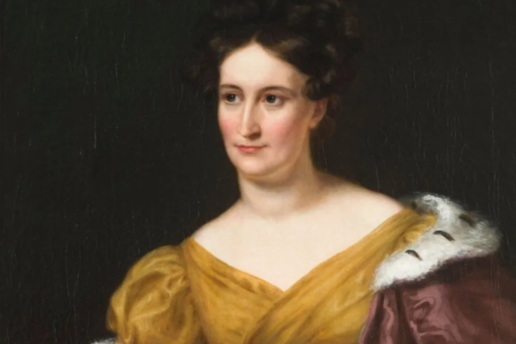 Sarah Miriam Peale's painting of Untitled [Woman in a Gold Dress]