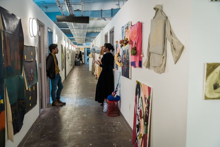 Attendees of PAFA Open Studio Night 2020