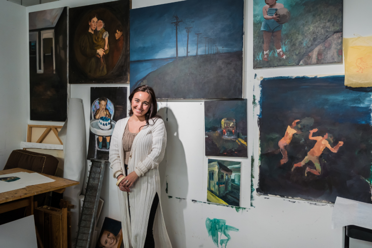 Madison Greiner in her studio