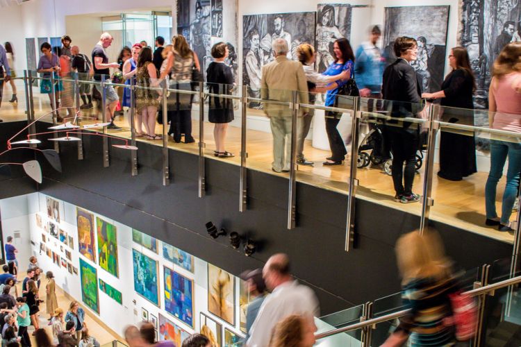 People in the galleries