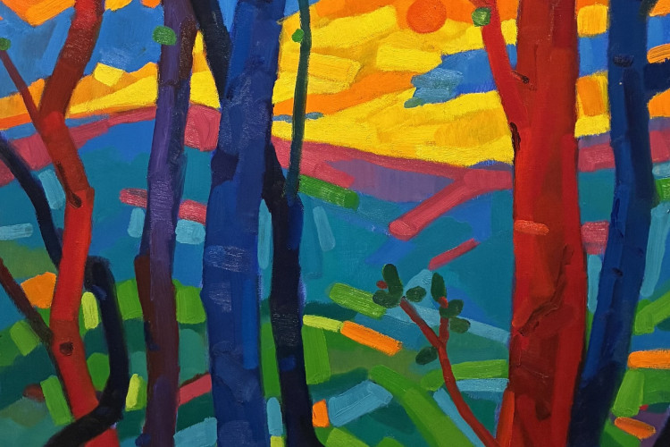 Al Gury, "Valley View", Oil, 60in x 40in, 2021